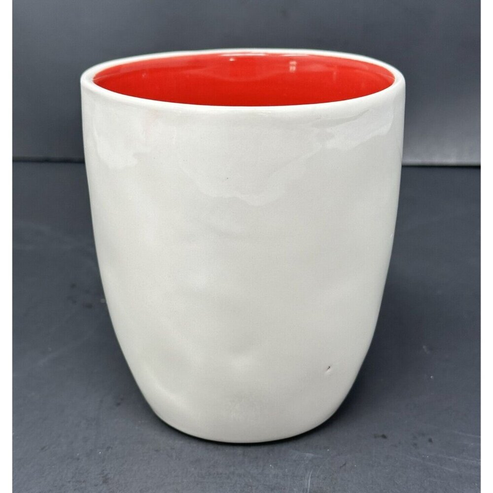 RAE DUNN FALALA White Coffee Mug Stem Font Red Interior 20 oz Christmas Magenta - Picture 4 of 8